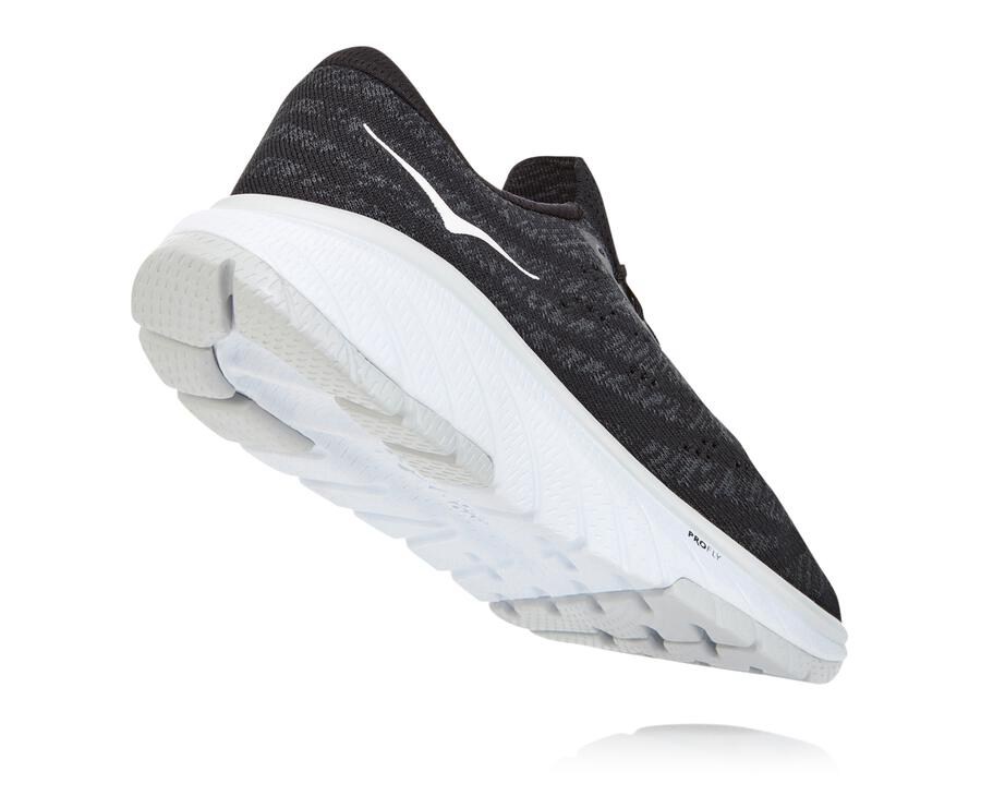 Hoka Australia One One Cavu 3 - Womens Walking Shoes Black/White - CZUJQ-1926